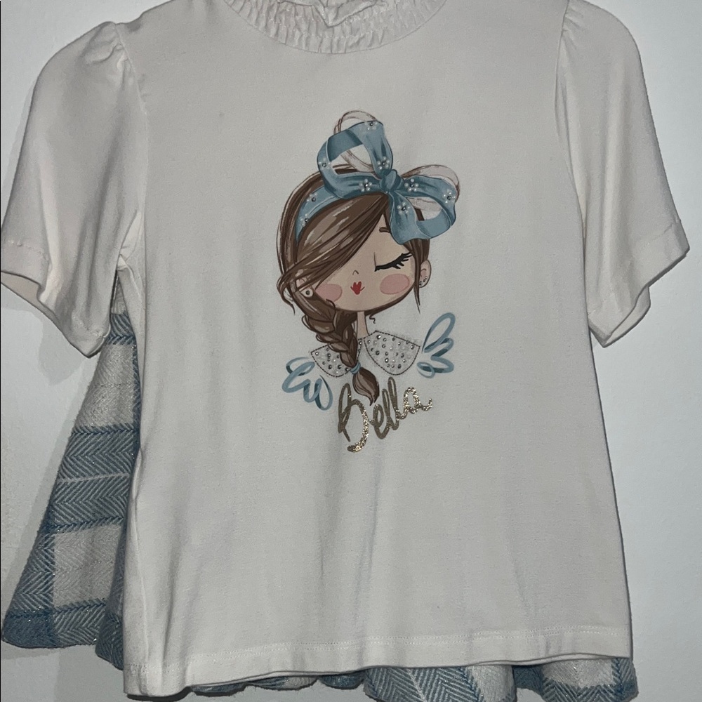 Kids White Graphic T-Shirt